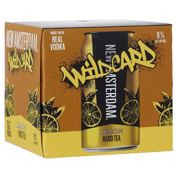New Amsterdam Wildcard Lemon Hard Tea 4x355mL Cans