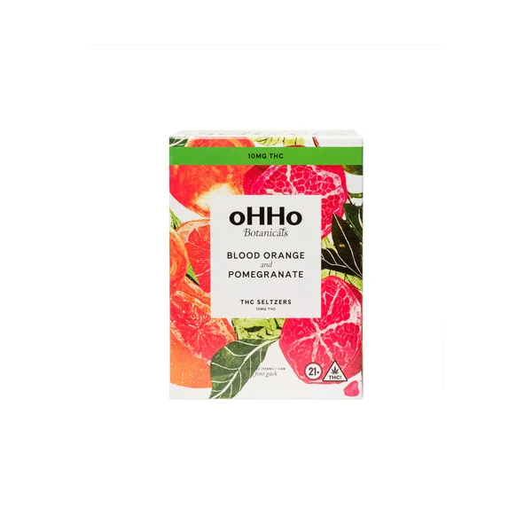 Ohho Blood Orange and Pomegranate Seltzer 10mg Delta 9 • 4pk Can