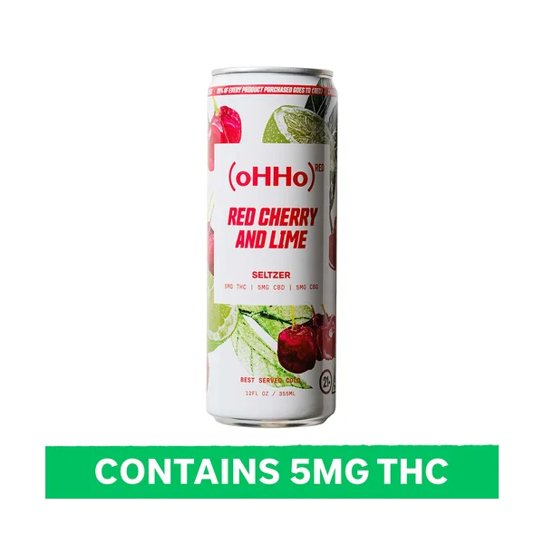 Ohho Cherry Lime Hemp Infused Seltzer