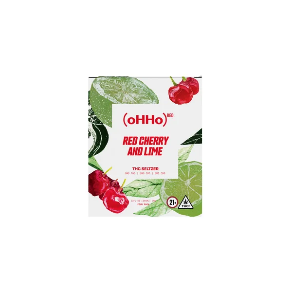 Ohho Red Cherry Lime Hemp Derived Seltze