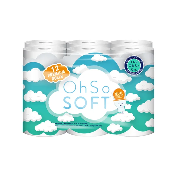 Ohso Soft 12pk 2-ply Premium Bathroom Tissue