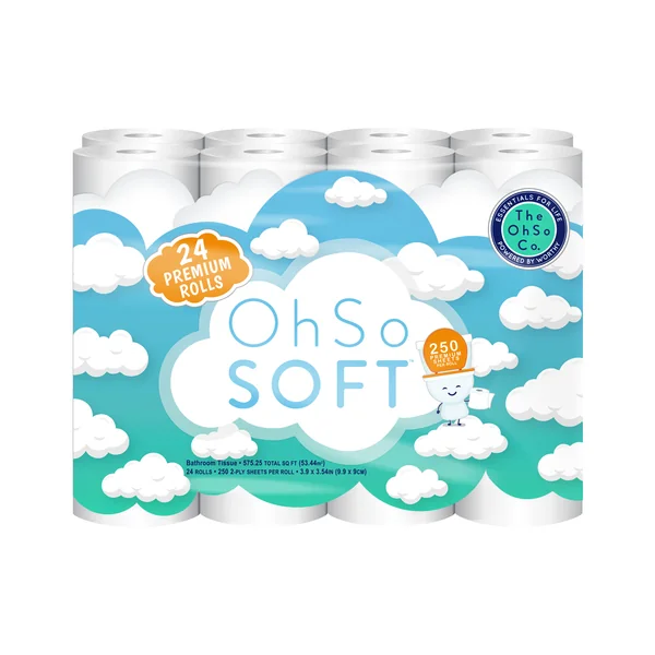 Ohso Soft 24pk 2-ply Premium Bathroom Tissue