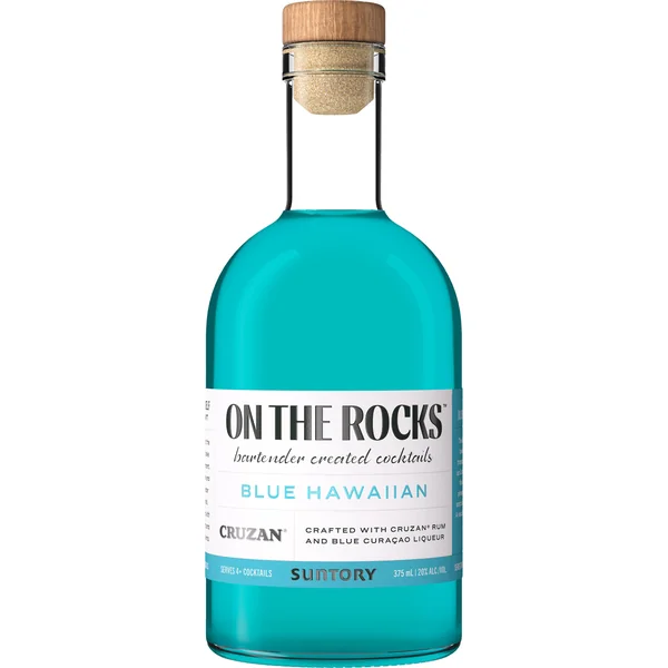 On The Rocks Blue Hawaiian Cocktail
