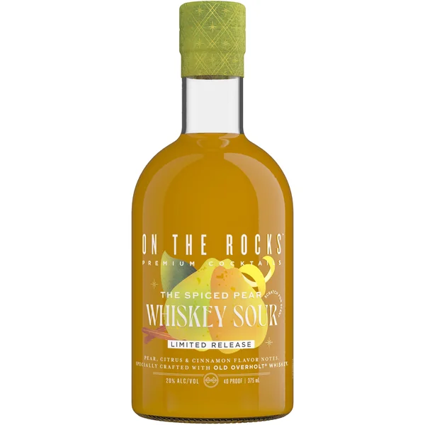 On The Rocks Spiced Pear Whiskey Sour Cocktail
