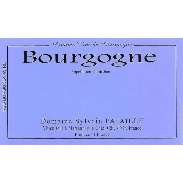 Pataille/Sylvain Bourgogne Rouge 2018