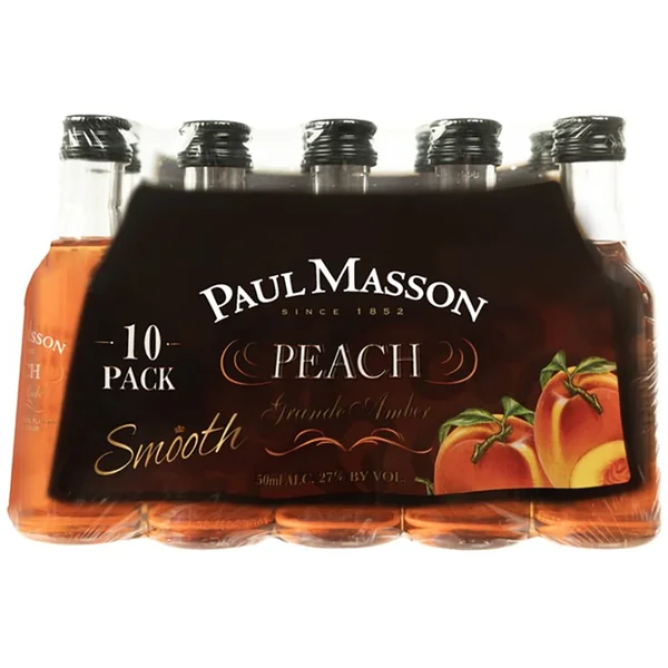 Paul Masson Grande Amber Peach Brandy 10x50 mL Multipack