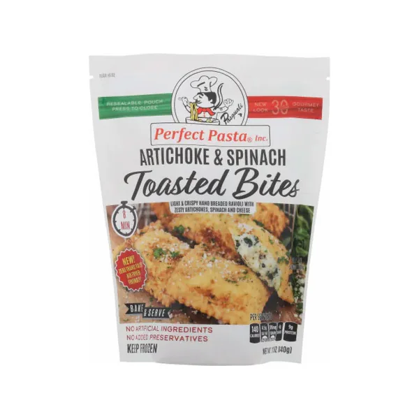Perfect Pasta Toasted Bites • Artichoke Spinach