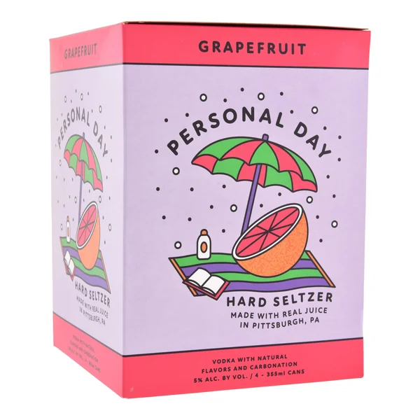 Personal Day Grapefruit Hard Seltzer 4x355 mL Cans