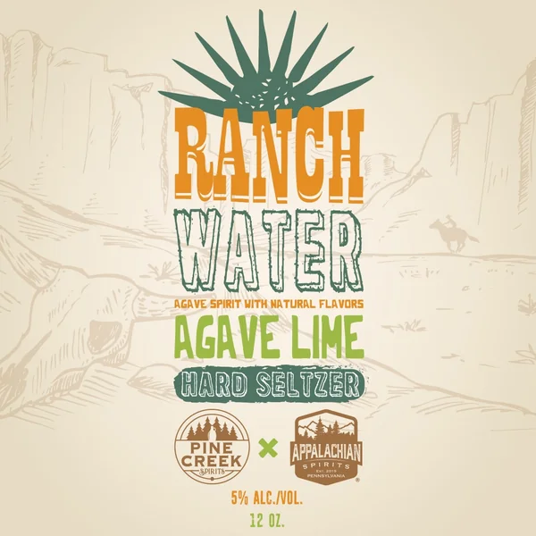 Pine Creek Spirits Ranch Water Agave Lime Hard Seltzer 4x355 mL Cans