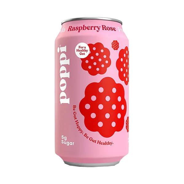 Poppi Prebiotic Soda • Raspberry Rose 4 Pack