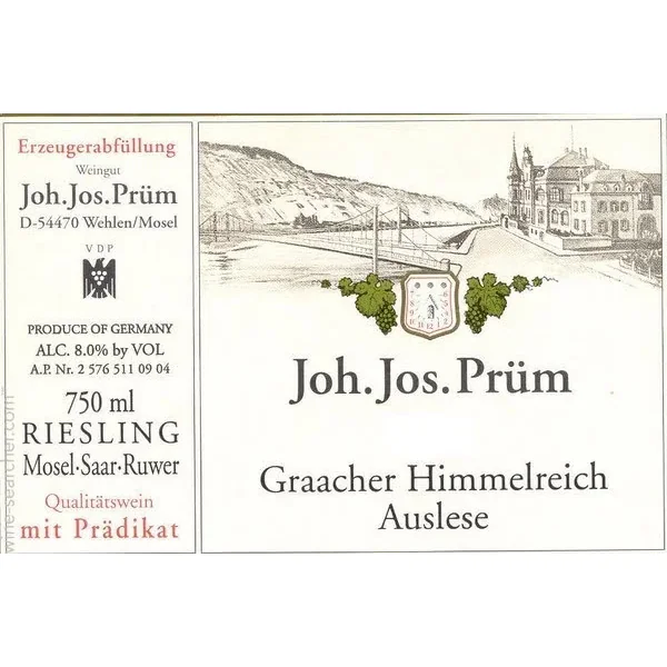Prum/JJ Riesling Auslese Graacher Himmelreich 2011