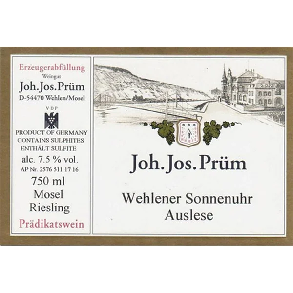 Prüm/JJ Riesling Auslese Wehlener Sonnenuhr 2020