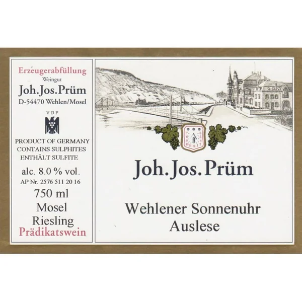 Prüm/JJ Riesling Gold Cap Auslese Wehlener Sonnenuhr 2020