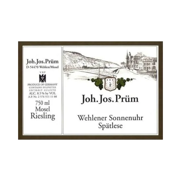 Prüm/JJ Riesling Spätlese Wehlener Sonnenuhr #19 Auction 2017