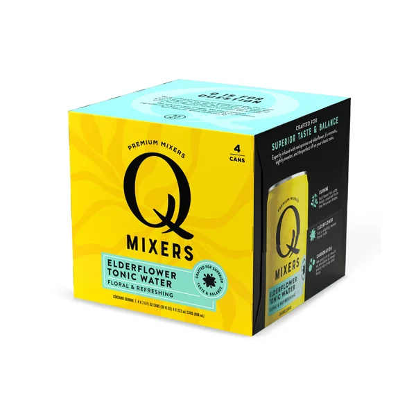 Q Drinks • Elderflower Tonic Slim Can 7.5oz 4pk