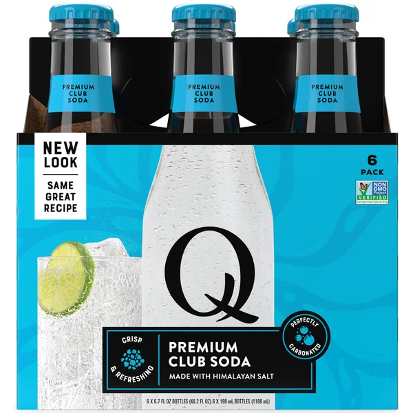 Q Mixers Club Soda 6x198 mL Bottles