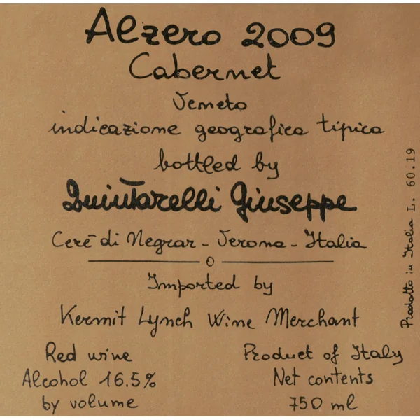 Quintarelli Alzero Cabernet Veneto 2009