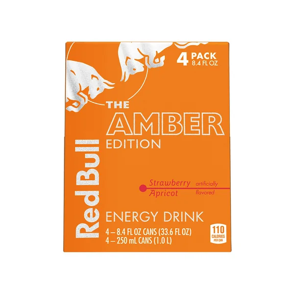 Red Bull • Amber Strawberry Apricot 8.4 oz 4 Pack
