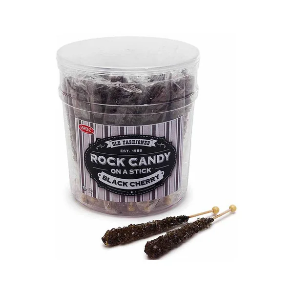 Rock Candy On A Stick Jar • Black Cherry