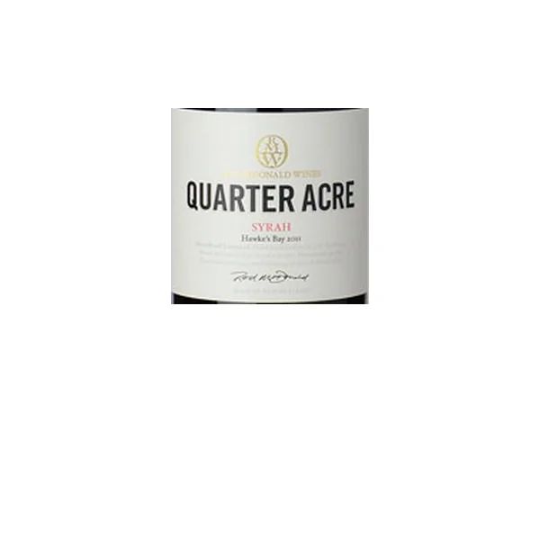 Rod McDonald Syrah Hawke's Bay Quarter Acre 2016