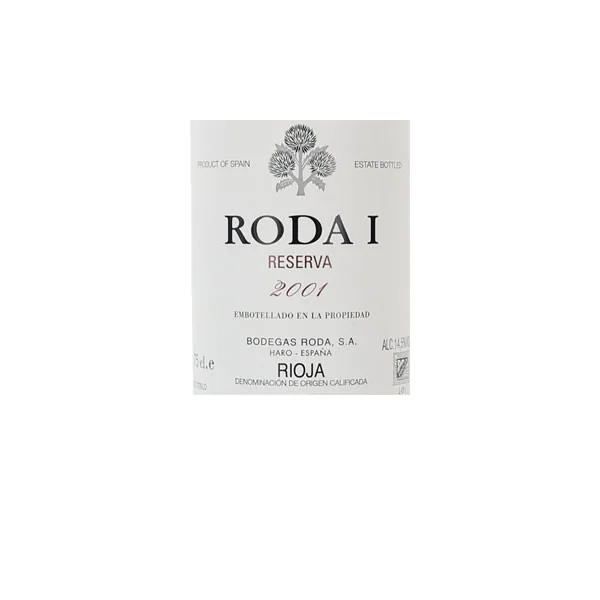 Roda Rioja Roda I Reserva 2001