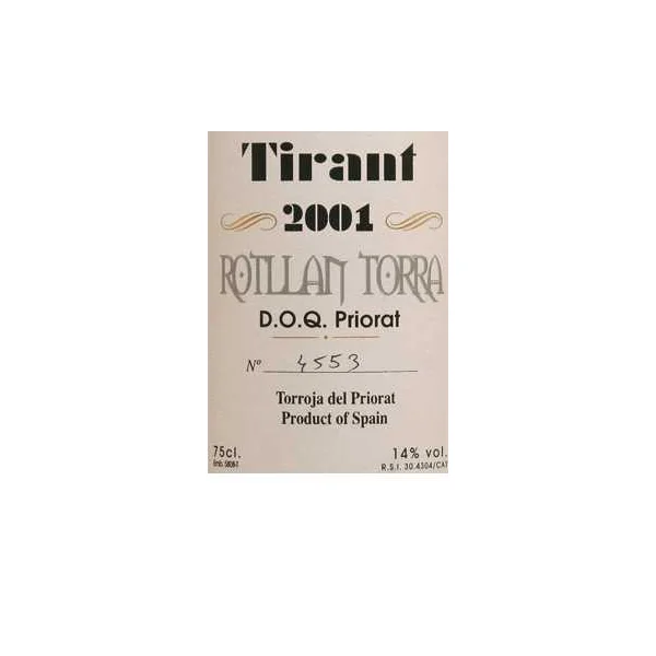 Rotllan Torra Tirant Priorat 2001