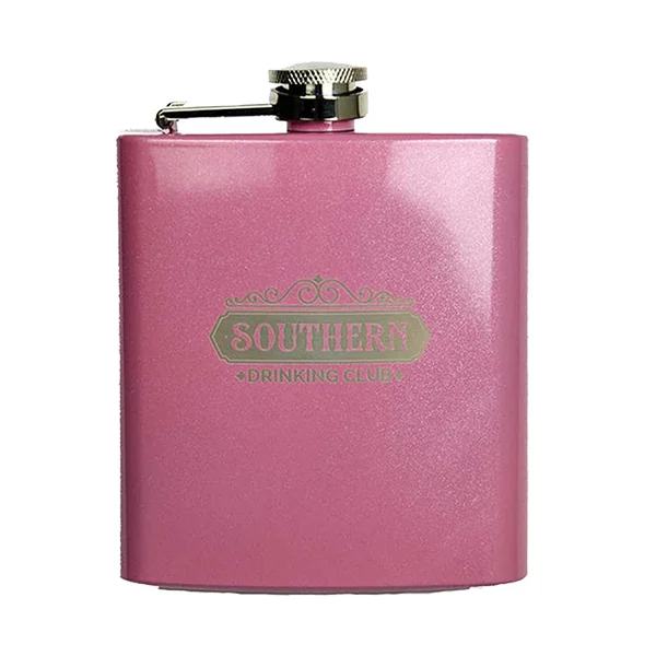 S. Padre Island Bunny Flask • Pink & Stainless