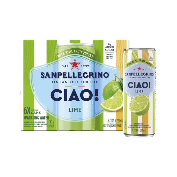 San Pellegrino Ciao • Lime Spklg Wtr & Juice 330 Ml