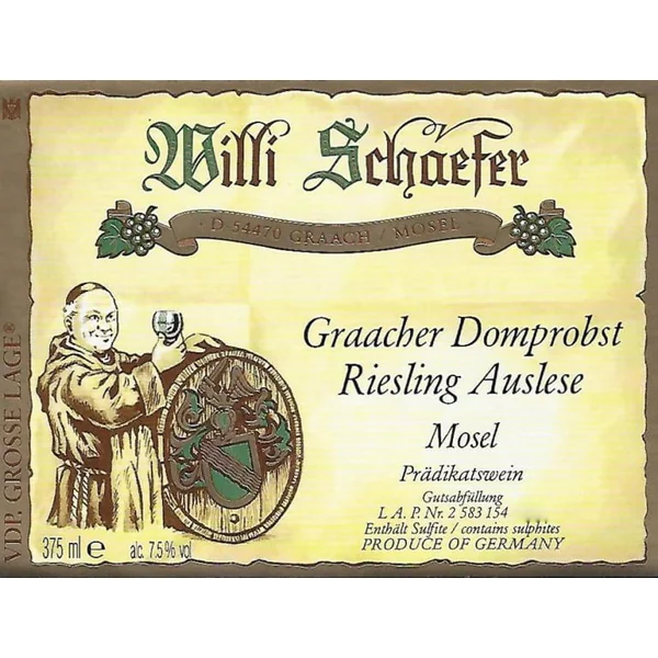 Schaefer/Willi Riesling Auslese Graacher Domprobst #11 2020 375ml