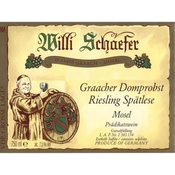 Schaefer/Willi Riesling Spätlese Graacher Domprobst #13 Auction 2016