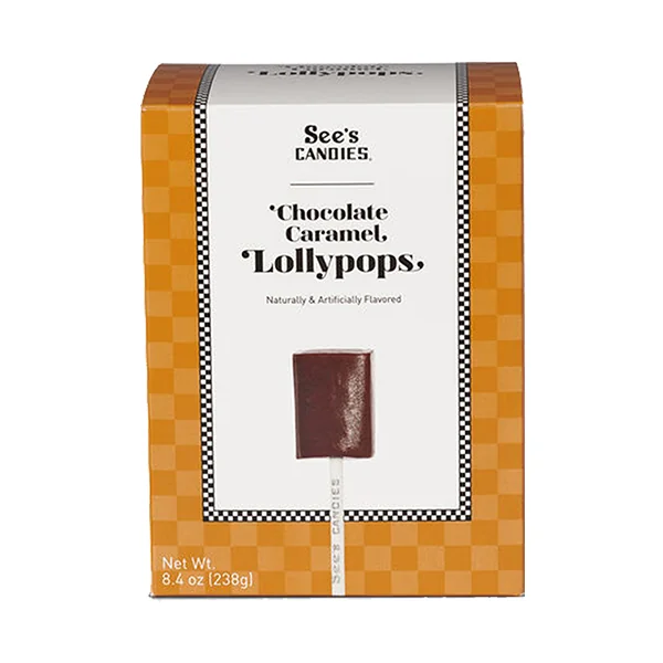 See’s Holiday • Chocolate Caramel Lollypops