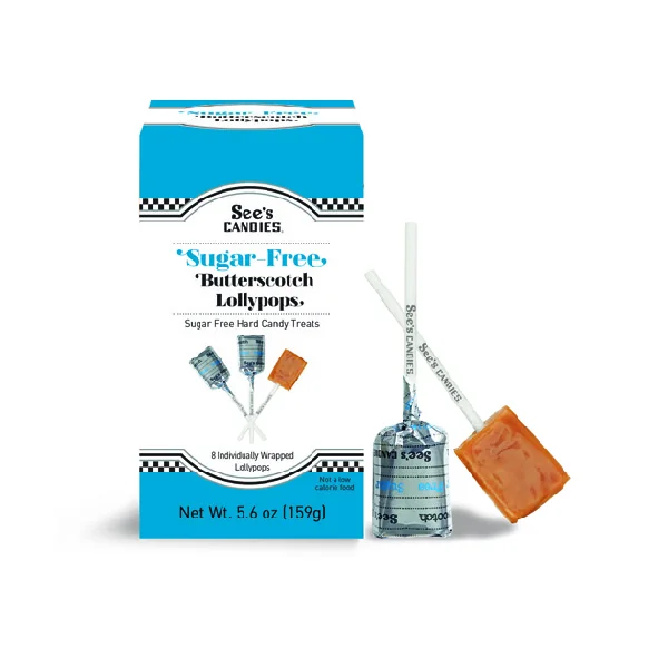 See’s Sugar Free Butterscotch Lollypops Candy