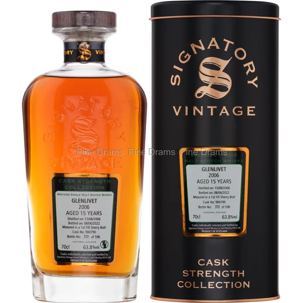 Signatory Glenlivet 2006 Cask Strength Aged 15 Yrs