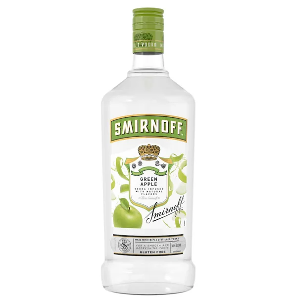 Smirnoff Vodka Green Apple 60@ 1.0Ltr
