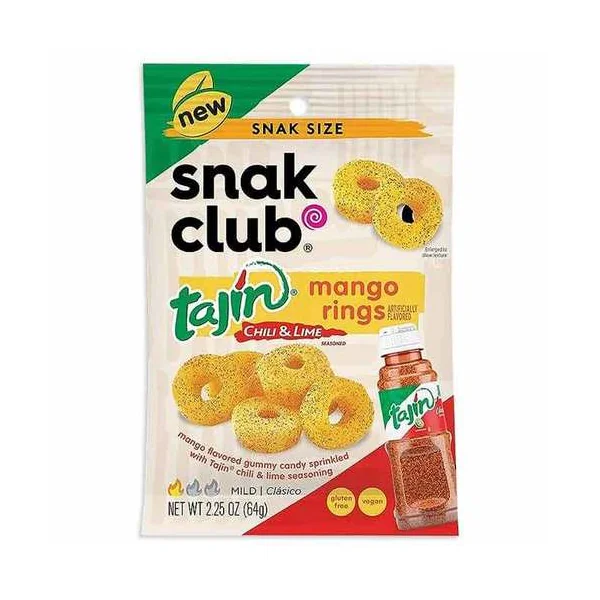 Snak Club Tajin Chili & Lime Bag • Mango Rings
