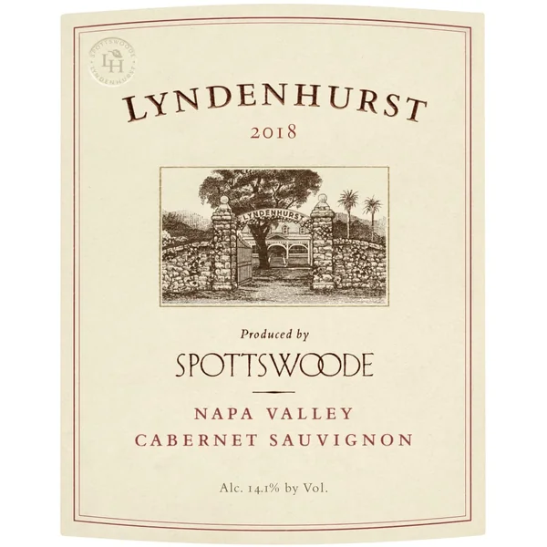 Spottswoode Cabernet Sauvignon Napa Valley Lyndenhurst 2018