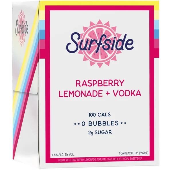 Stateside Surfside Raspberry Lemonade and Vodka 4x355 mL Cans