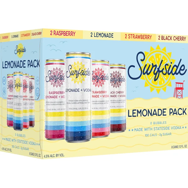 Stateside Surfside Vodka and Lemonade Variety Pack 8x355 mL Cans