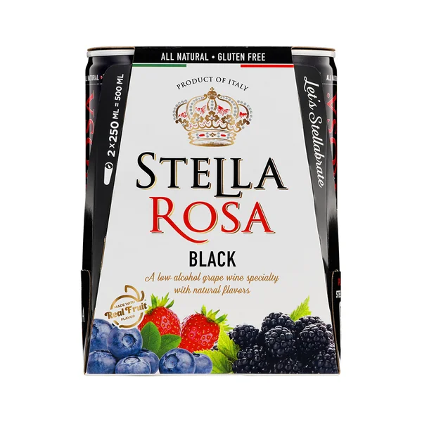 Stella Rosa Black Semi-sweet Red Wine 2pk Can