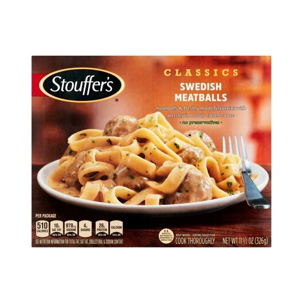Stouffers Frozen Sweedish Meatballs Entree
