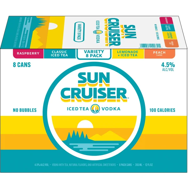 Sun Cruiser Iced Tea and Vodka 8x355 mL Cans Variety Pack