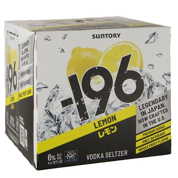 Suntory -196 Lemon Vodka Seltzer 4 Pk / 4-355mL