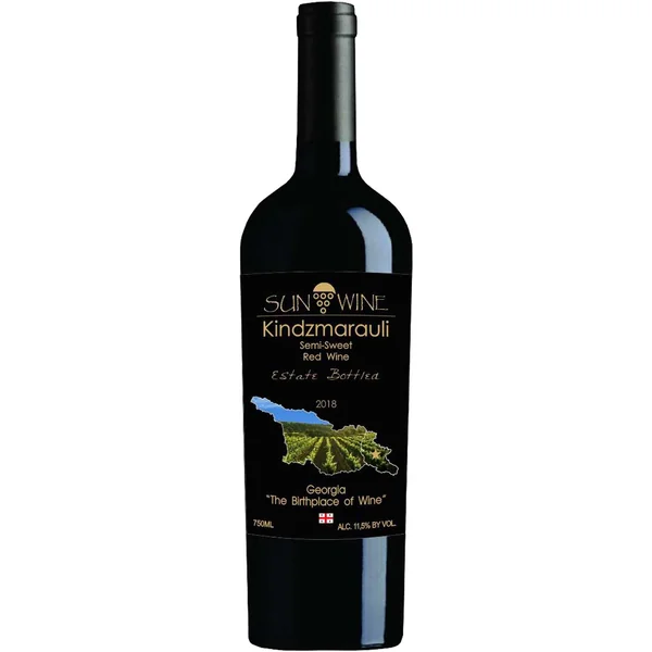 Sunwine Saperavi Semi Sweet Kindzmarauli Georgia Red Wine 2023