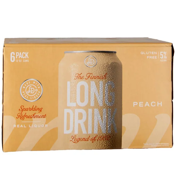 The Finnish Long Drink Peach 6 Pack Cans / 6-355mL