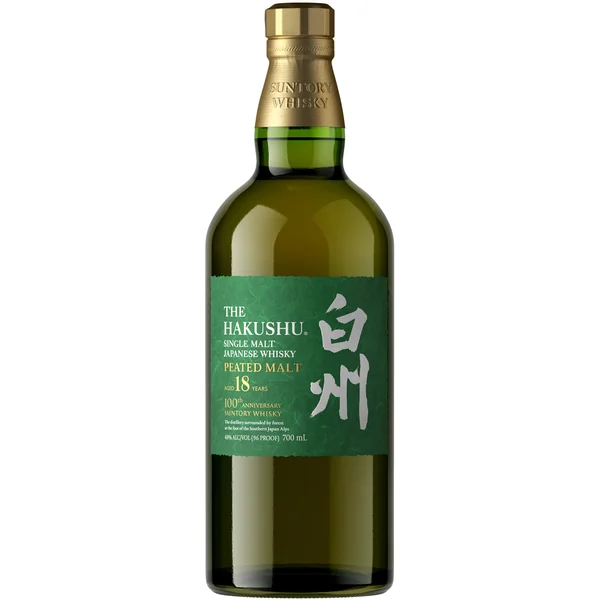 The Hakushu Single Malt Peated Japanese Whisky 18 Year Old Suntory Whisky 100th Anniversary