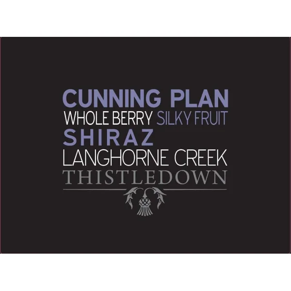 Thistledown Shiraz Langhorne Creek The Cunning Plan 2016