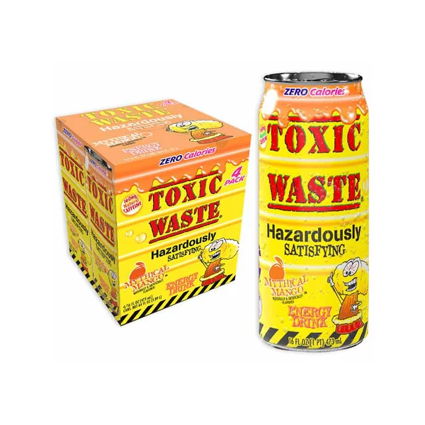Toxic Waste Energy Drink • Seismic Strawberry Kiwi 4pk