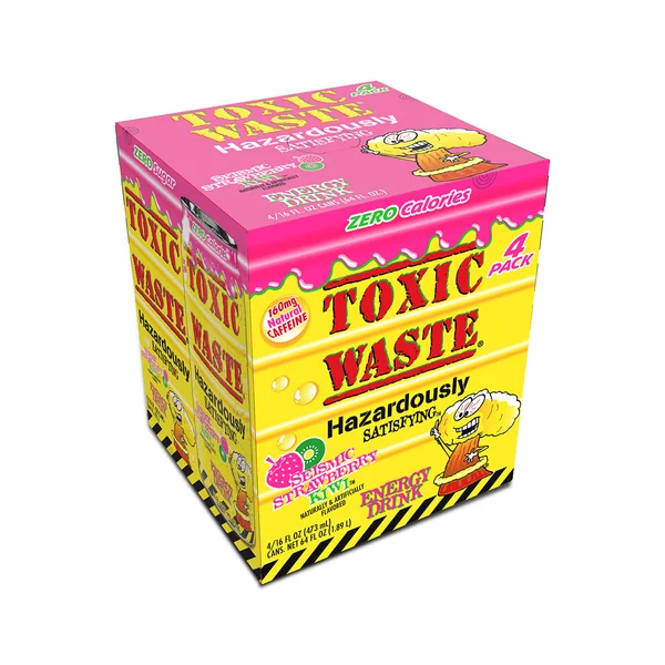 Toxic Waste Energy Drink • Sociable Sour Apple 4pk