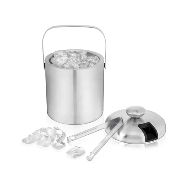 True Doublewall Stainless Steel Ice Bucket With Lid & Tongs