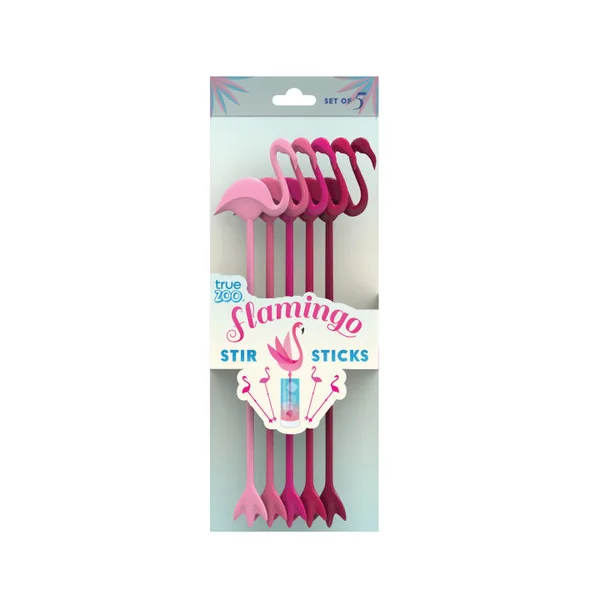 True • Stir Sticks Pink Flamingos